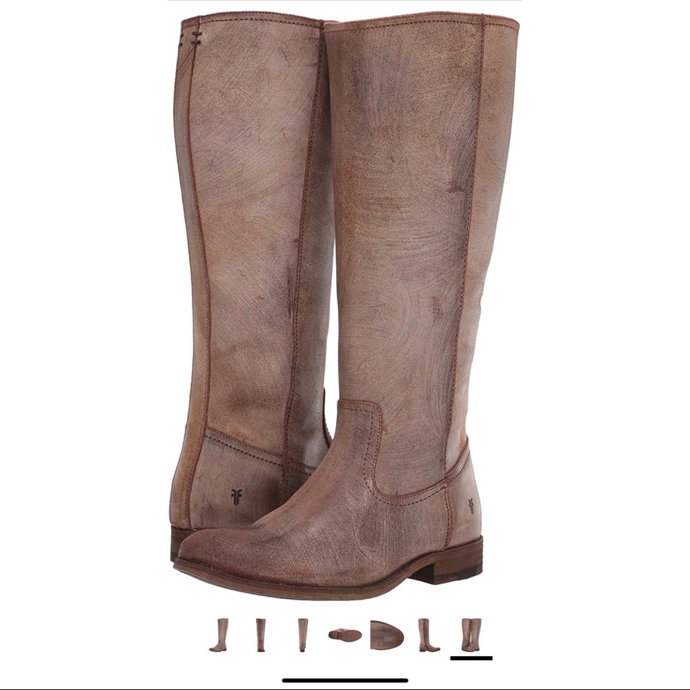 Frye Melissa Tall Suede Boot Chocolate NWT